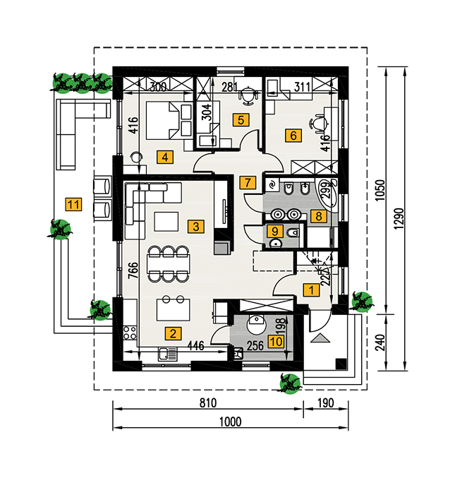 rzut parteru
