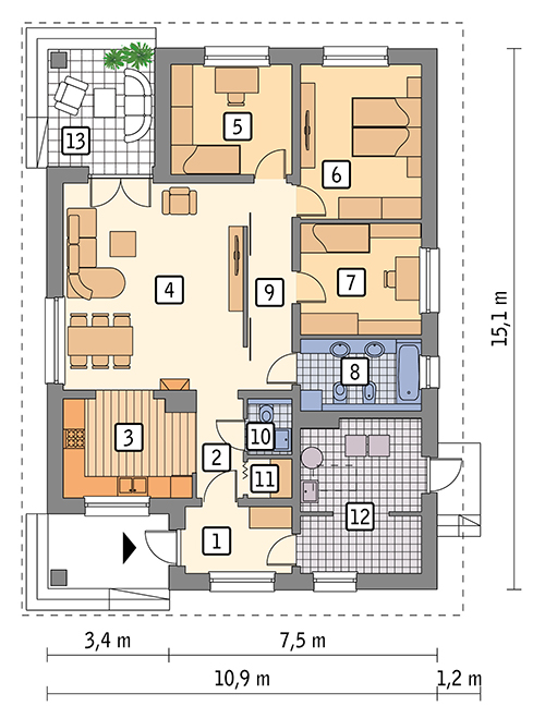 rzut parteru