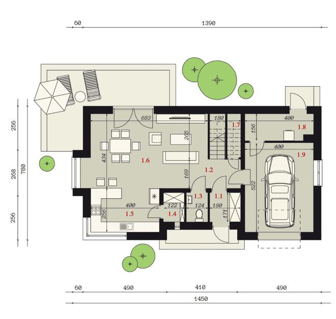 Projekt domu SP005/1 G energo