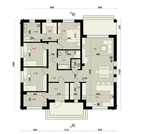 Projekt domu SP006/2 energo