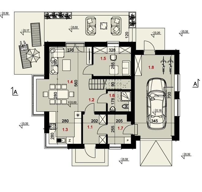 Projekt domu SP008 energo