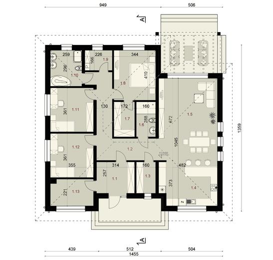 Projekt domu SP060/1 energo