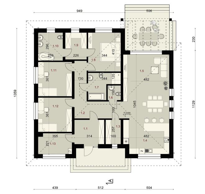 Projekt domu SP060/2 energo