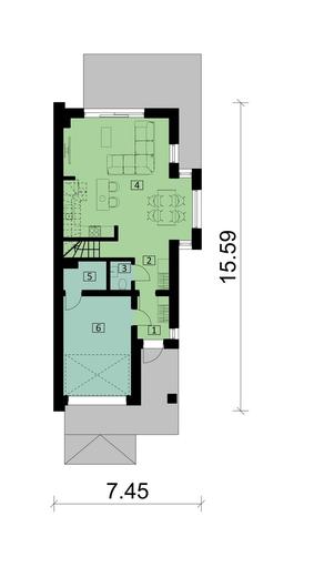 Projekt domu Ka270 S (segment)