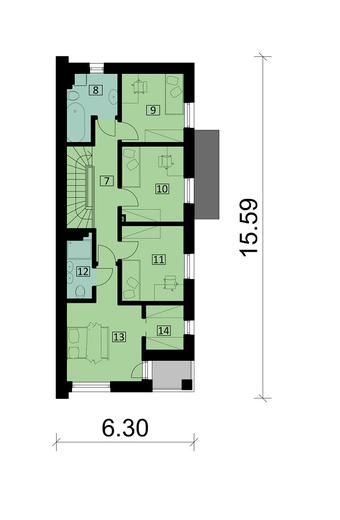 Projekt domu Ka270 S (segment)