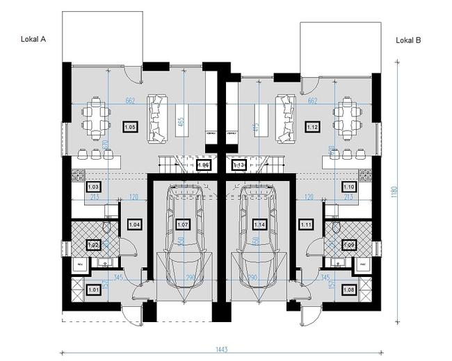 Projekt domu AI03 (bliźniak)