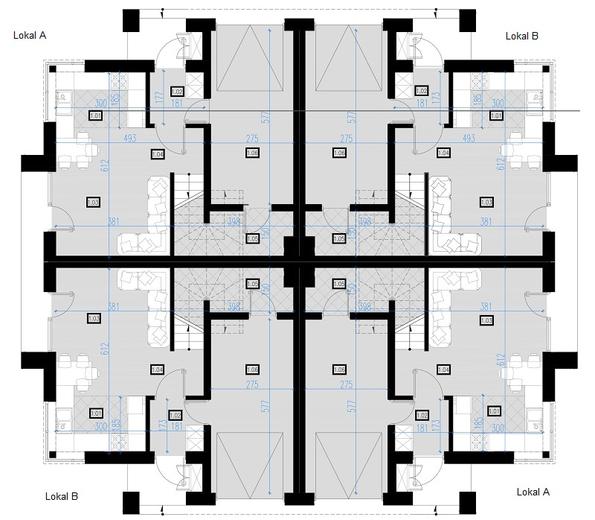 Projekt domu AI06 (czterolokalowy)