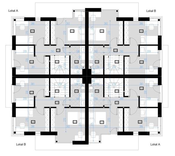 Projekt domu AI06 (czterolokalowy)