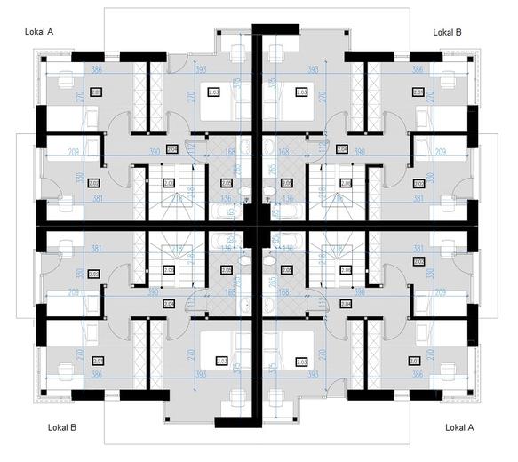 Projekt domu AI06 (czterolokalowy)