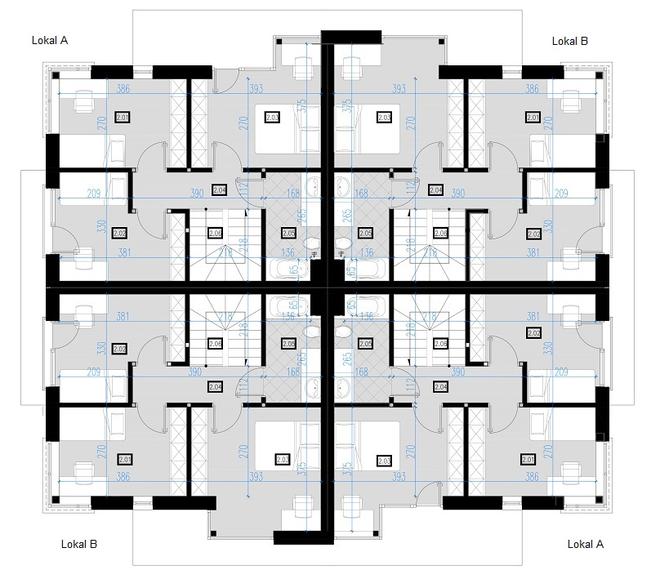 Projekt domu AI06 (czterolokalowy)