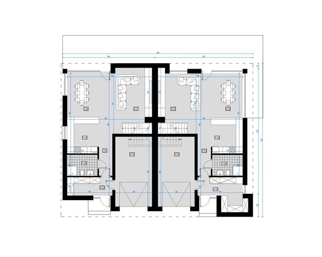 Projekt domu A20 (dwulokalowy / bliźniak)