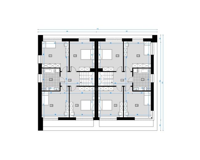 Projekt domu A20 (dwulokalowy / bliźniak)