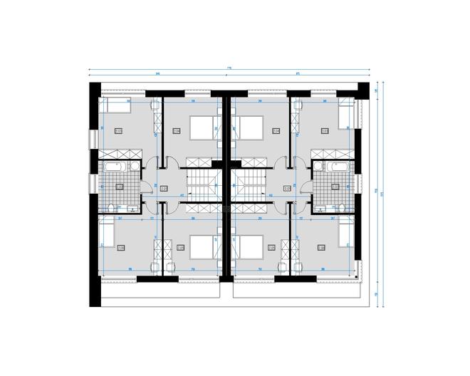 Projekt domu A20 (dwulokalowy / bliźniak)