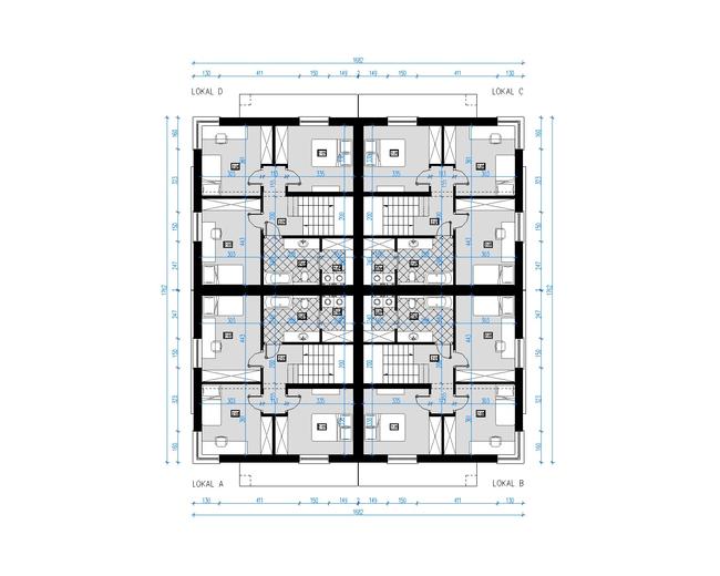Projekt domu AI07  (czterolokalowy)