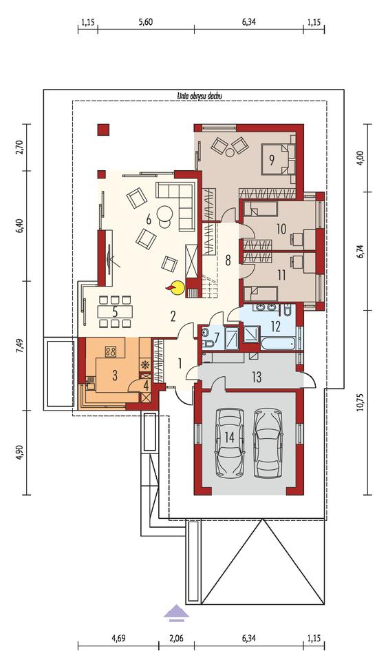 projekt domu AG061 Tanita II G2 - Murator projekty