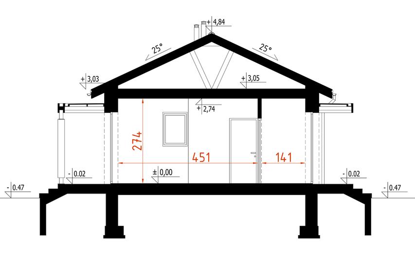 Projekt domu D326 wersja murowana