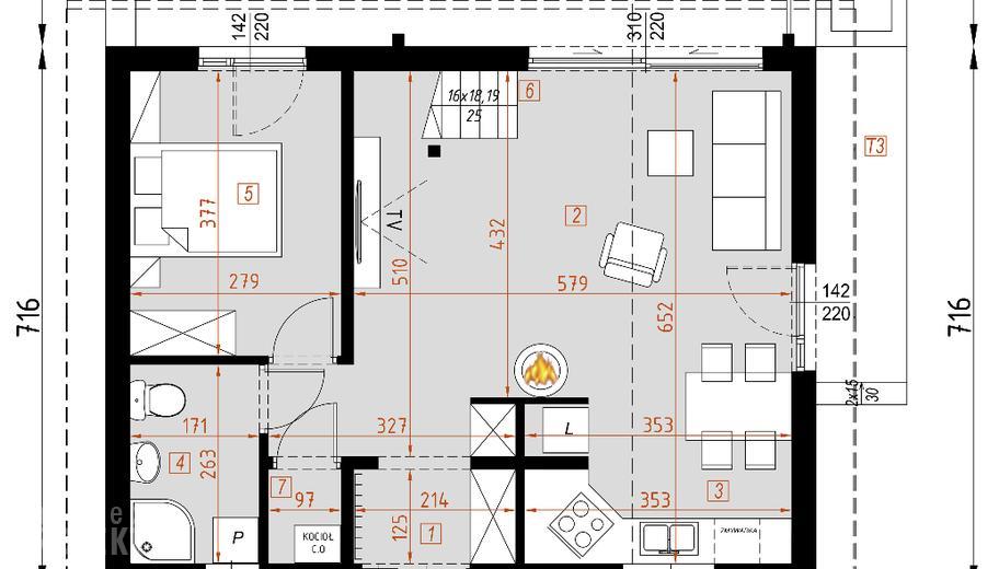 Projekt domu D338  Wt2021