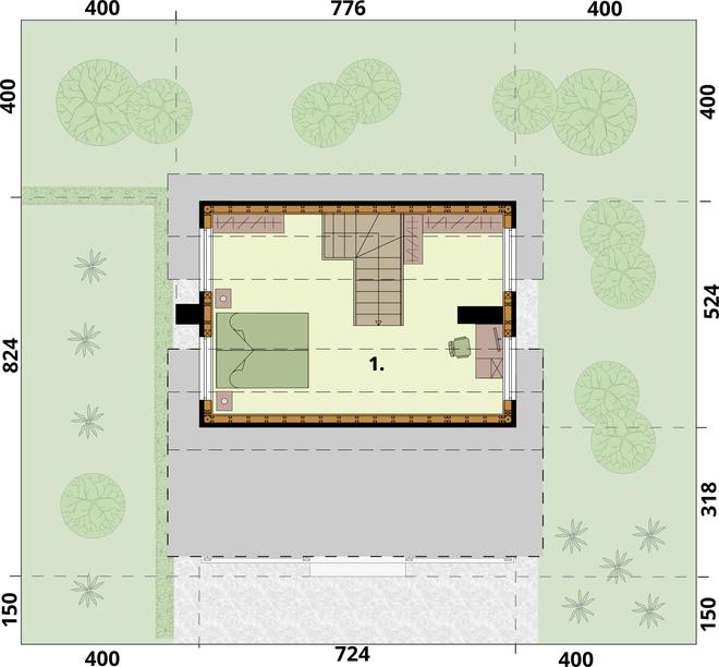 Bari C szkielet drewniany