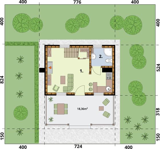 Bari C szkielet drewniany