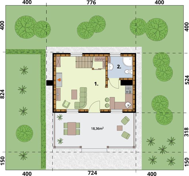 Bari C szkielet drewniany