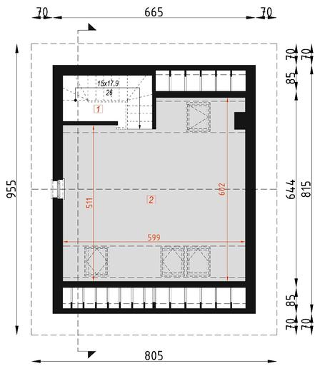 Budynek gospodarczy z garażem (szkielet drewniany)