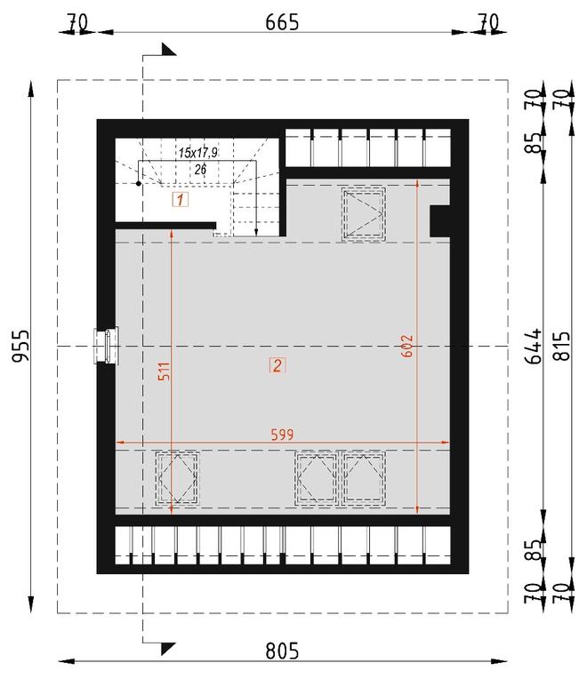 Budynek gospodarczy z garażem (szkielet drewniany)