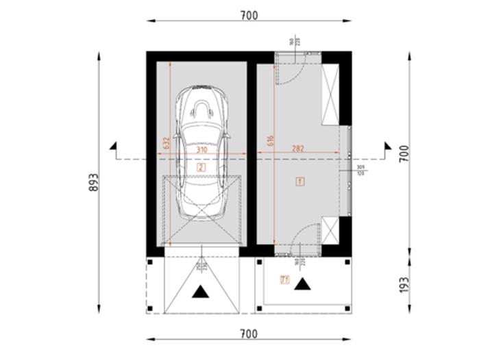 Budynek gospodarczy z garażem