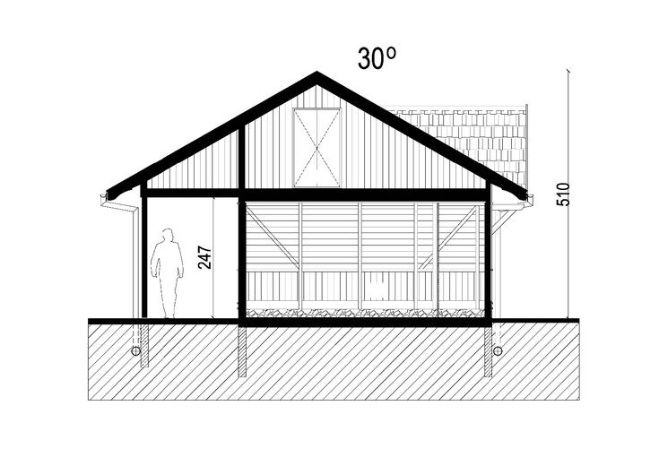 Budynek gospodarczy - zagroda (szkielet drewniany) BG6