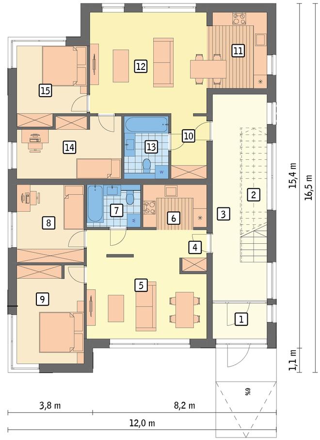 Budynek mieszkalny - Alternatywy 4a 