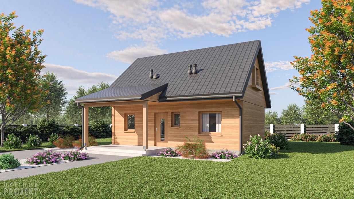Projekt domu D439 wersja drewniana