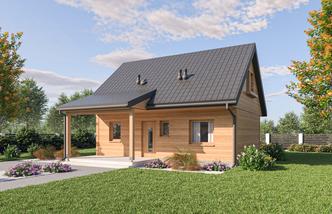 Projekt domu D439 wersja drewniana