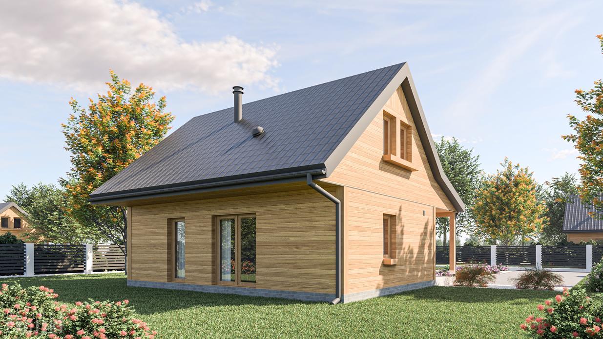 Projekt domu D439 wersja drewniana