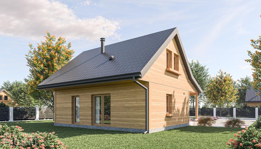 Projekt domu D439 wersja drewniana