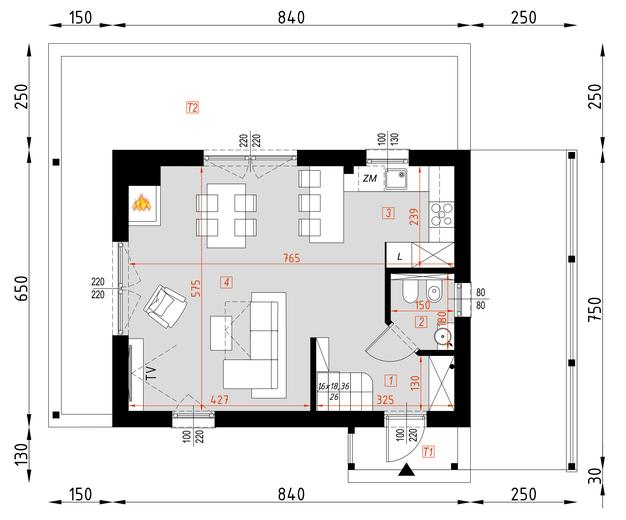 Projekt domu D458