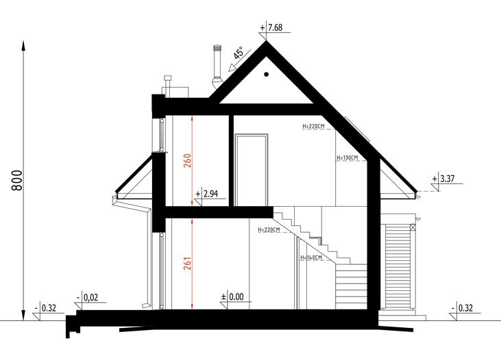 Projekt domu D458