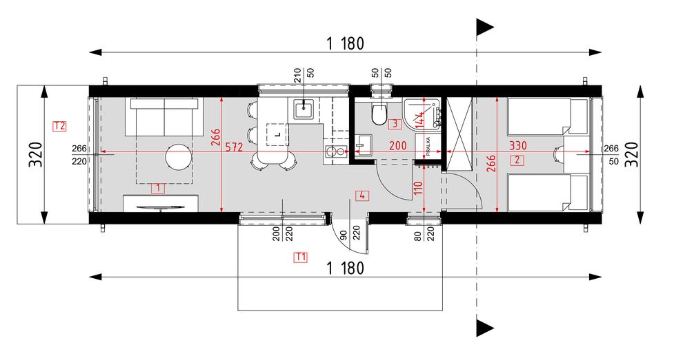 Projekt domu DM23a (letniskowy)