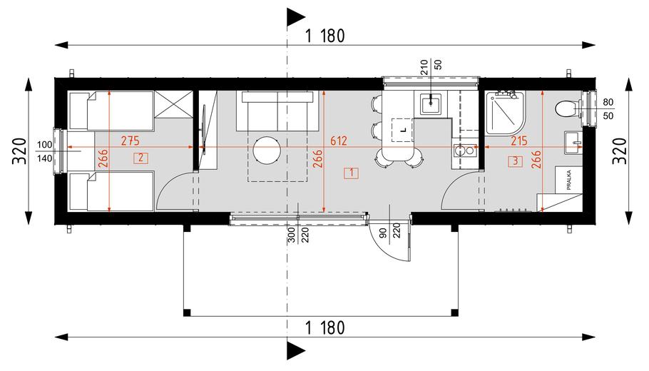 Projekt domu DM24b (letniskowy)