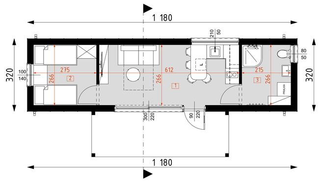 Projekt domu DM24b (letniskowy)
