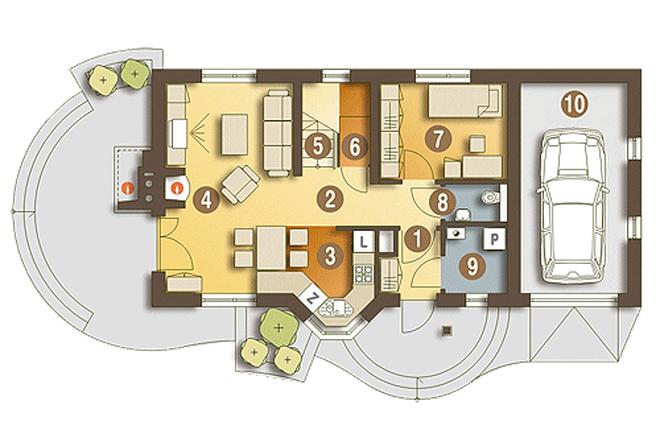 Agatka z garażem 1-st. [A]