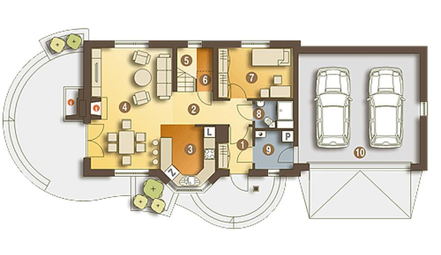 Agatka II z garażem 2-st. [A1]