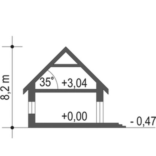 Aksel z garażem 1-st. [A]