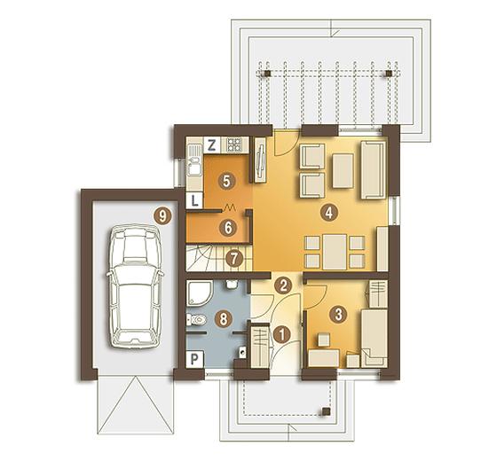 Ala z garażem 1-st. [A]