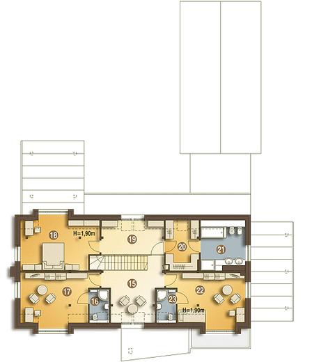 Alan z basenem z garażem 1-st. [A]