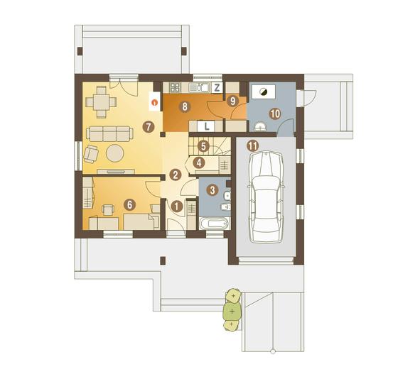 Alka II z garażem 1-st. [A]