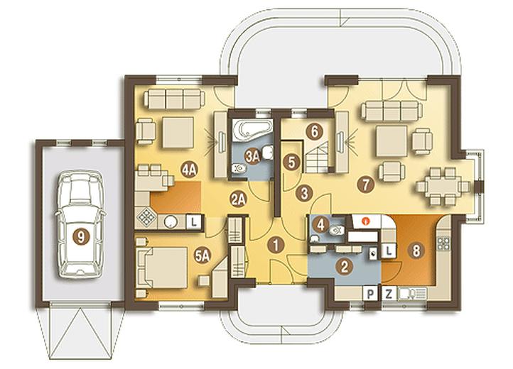 Amelia z garażem 1-st. [A]