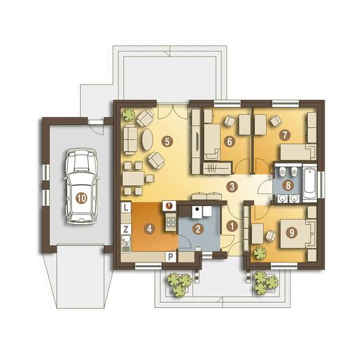 Ares z garażem 1-st. [A]