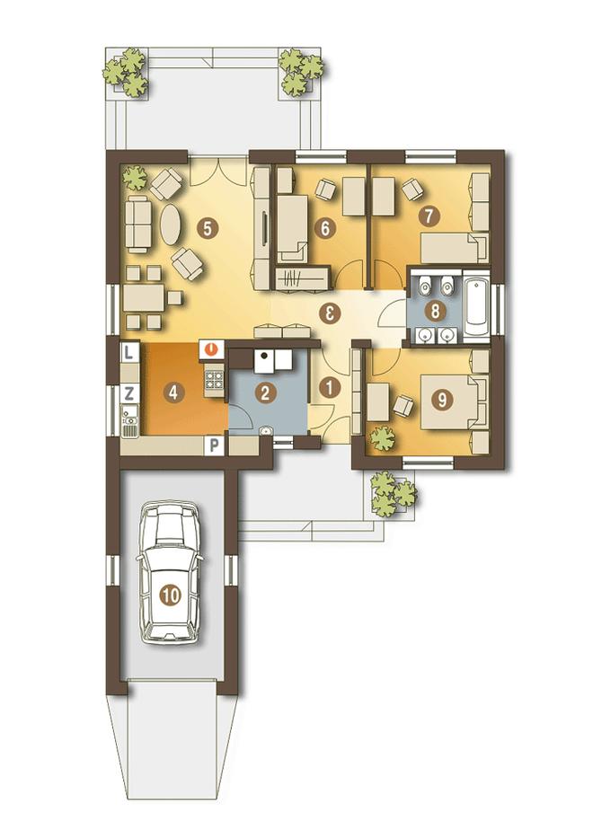 Ares trend z garażem 1-st. [A]