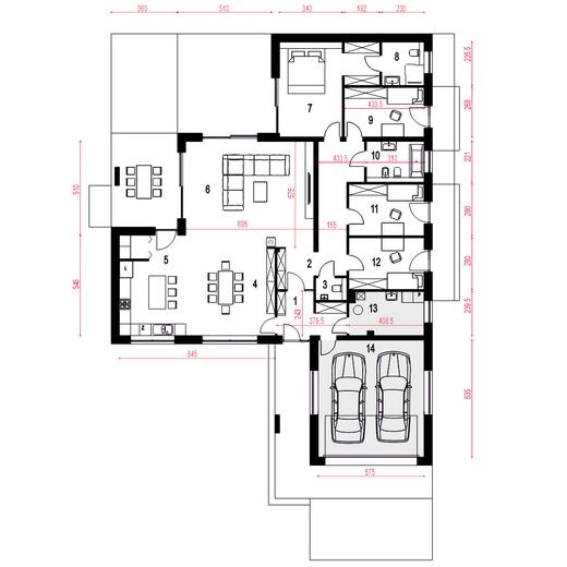 Arnika z garażem 2-st. [A]