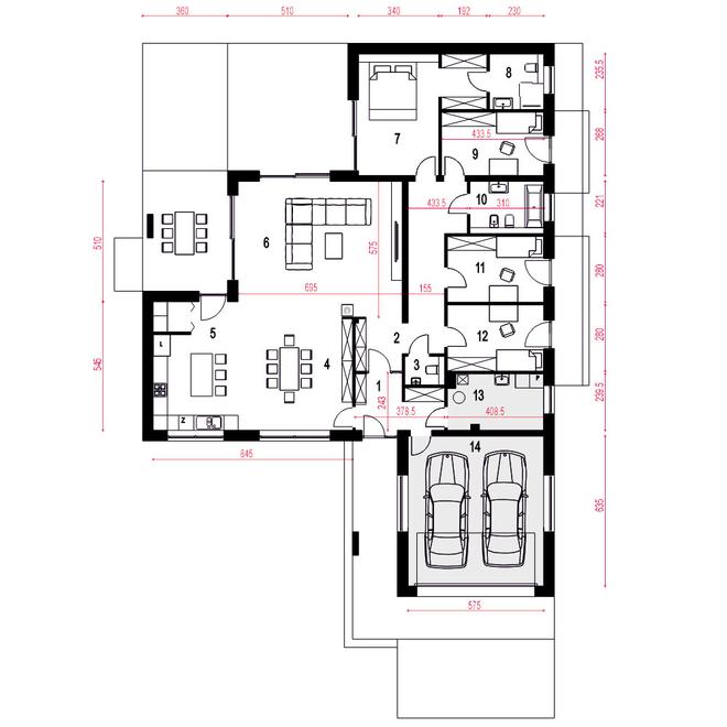 Arnika z garażem 2-st. [A]