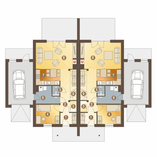 Azalia z garażem 1-st. [A-BL1]